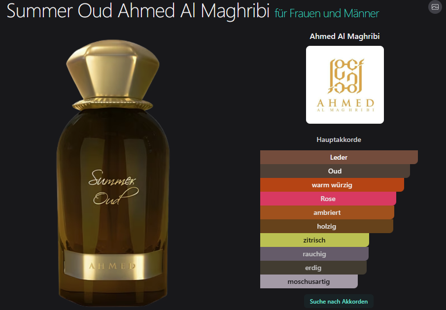Summer Oud Ahmed Al Maghribi 50ML