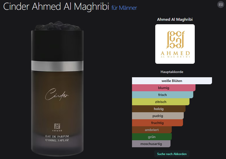 Cinder Ahmed Al Maghribi 100ML