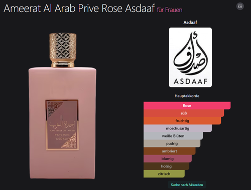 Ameerat Al Arab Prive Rose Asdaaf 100ML