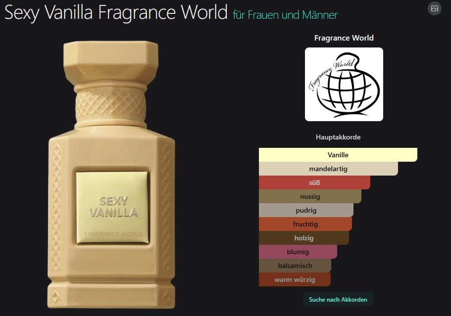 Sexy Vanilla Fragrance World 80ML