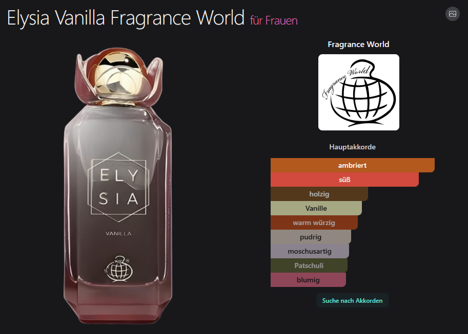 Elysia Vanilla Fragrance World 100ML