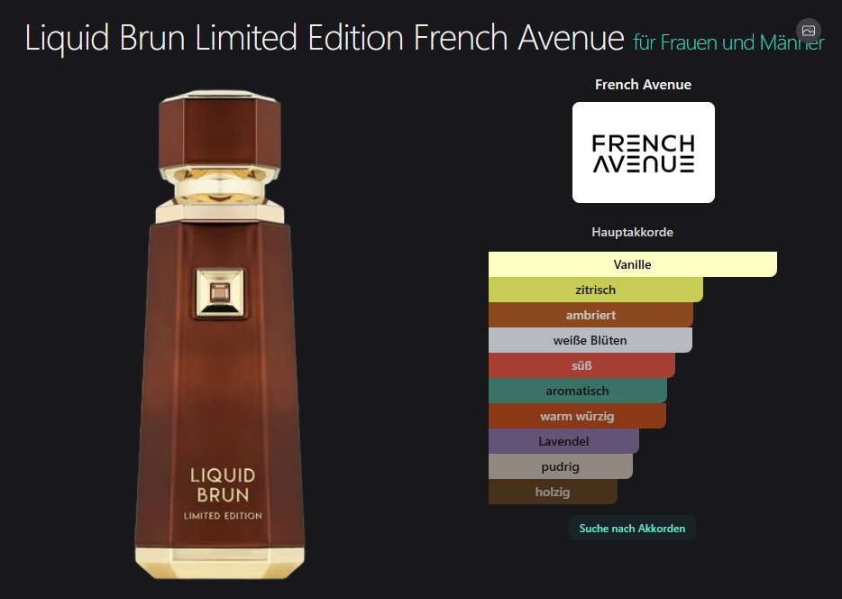 Liquid Brun Limited Edition French Avenue 150ML