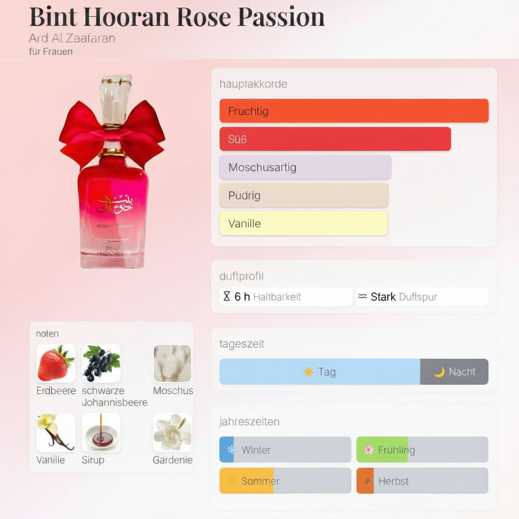 Bint Hooran Rose Passion Ard Al Zaafaran 100ML